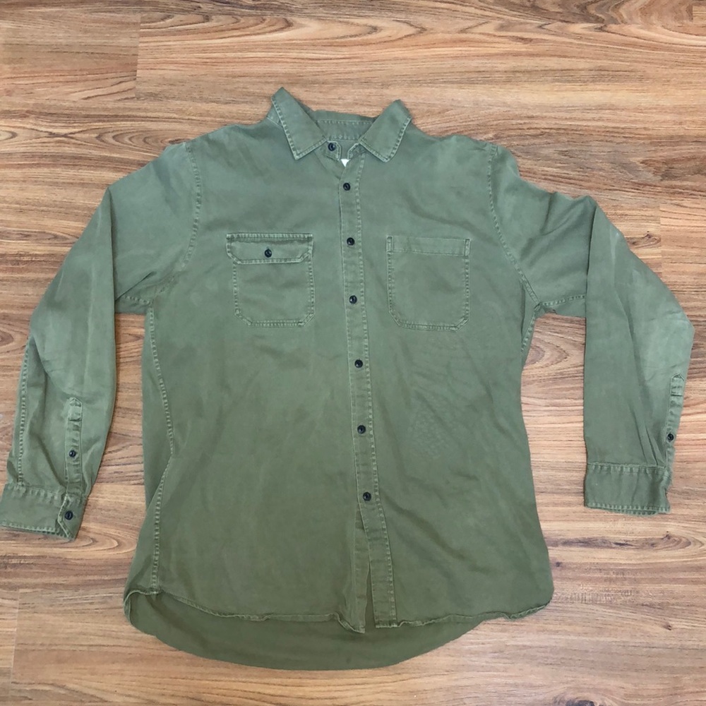 Cotton On - Button Down Shirt  - Olive - Size XL